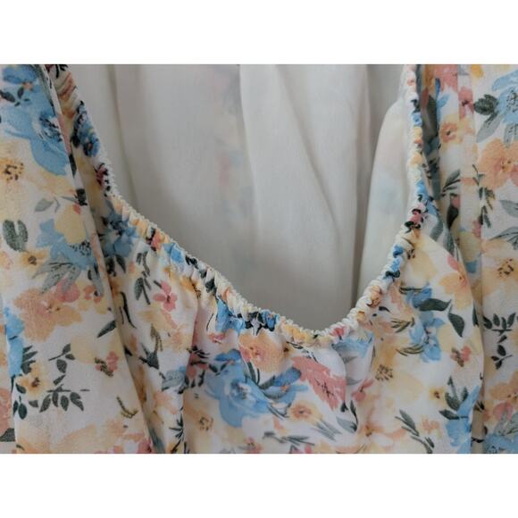 Pink Lilly Floral Summer Mini Dress Multicolor Sleeveless Casual Women's Size M - Picture 9 of 15